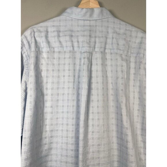 Tommy Bahama Mens Button Up Shirt Linen Cotton Blend Size Large Shirt Light Blue - Picture 8 of 15